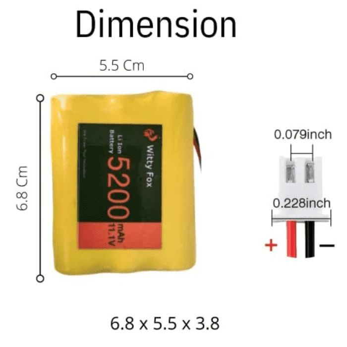 Witty Fox 11.1V 5200mAh Li-Ion Battery