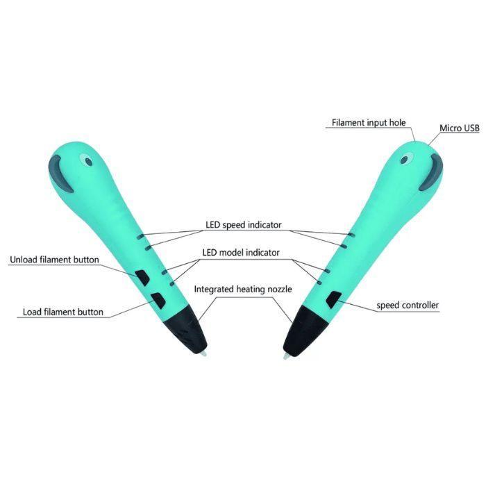 Ganesha P65 3D Pen - 1.75mm ABS/PLA Filament Compatible - Buy Online in India