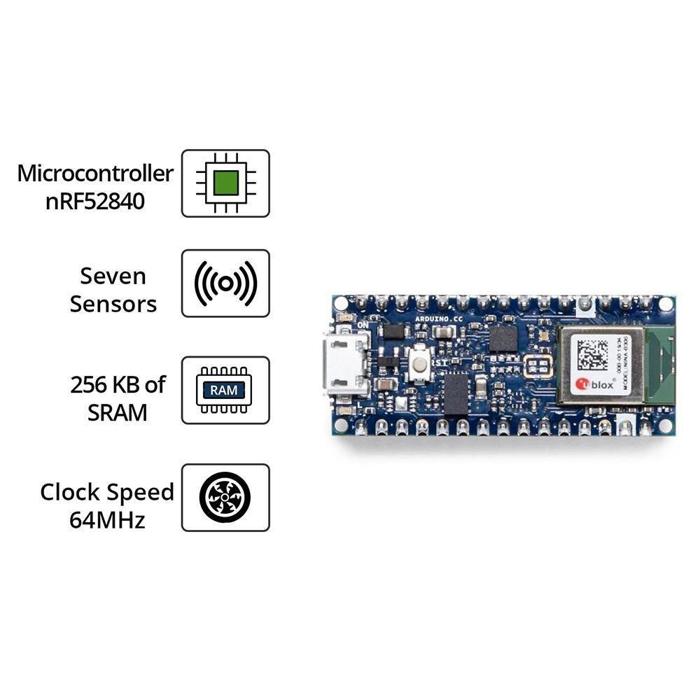 Arduino Nano 33 BLE 9-Axis IMU Board - Wearable & Robotics Projects
