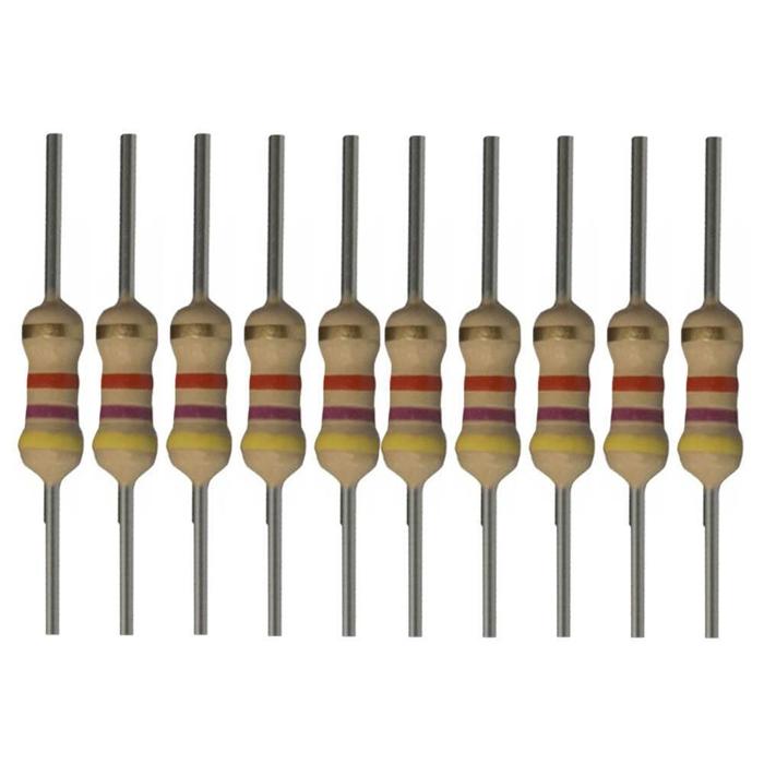 Buy 4.7k Ohm Carbon Film Resistor (Pack of 10) for Arduino - Iotcart
