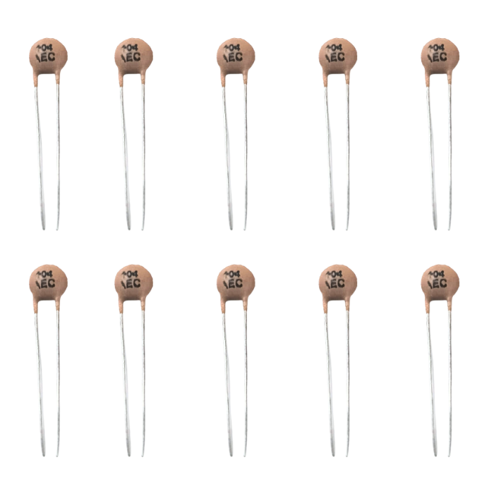 0.1 uF 50V Ceramic Capacitor (Pack of 10)