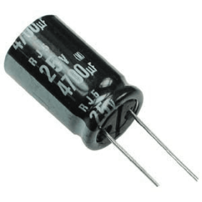 Iotcart 4700uF 25V Electrolytic Capacitor (Pack of 5) - Power Filtering for DC Circuits