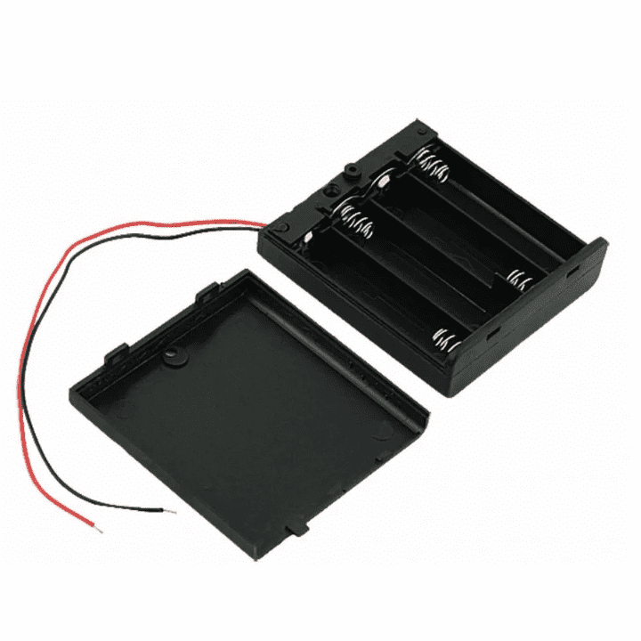 4 x 1.5V AA battery holder with cover and On/Off Switch