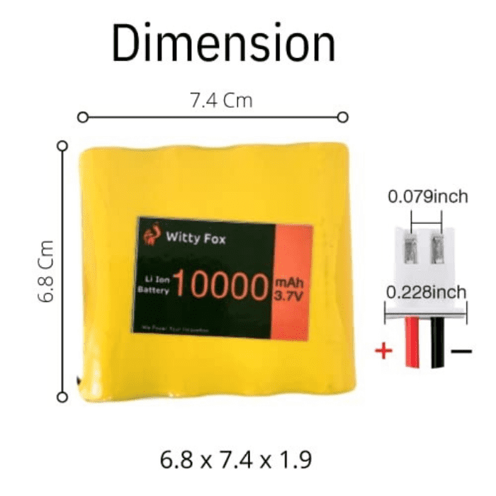 Witty Fox 3.7V 10000mAh Li-Ion Battery
