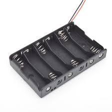 Iotcart 6 AA Battery Holder 9V Plastic Case - Robotics & Arduino Power