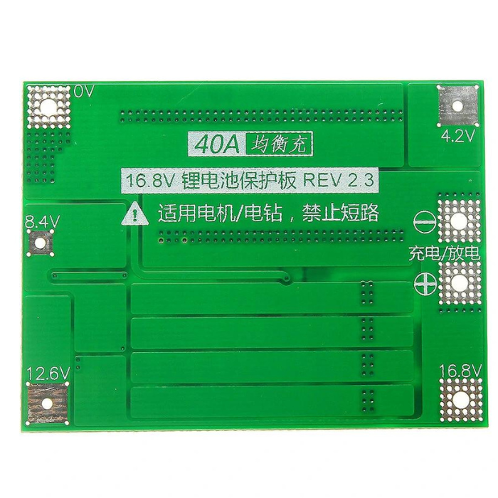 4S 40A 16V 18650 Li-ion BMS PCM