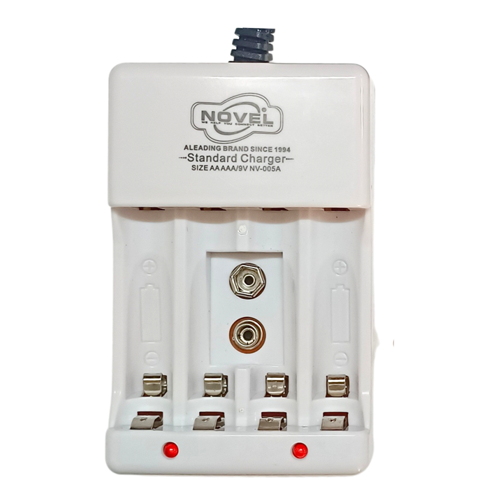Novel AA-AAA-9V Battery Charger - Fast Charging for Ni-Cd & Ni-MH