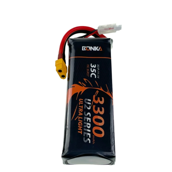 Bonka 11.1V 3300mAh 35C 3S LiPo Battery - RC Drones & Cars