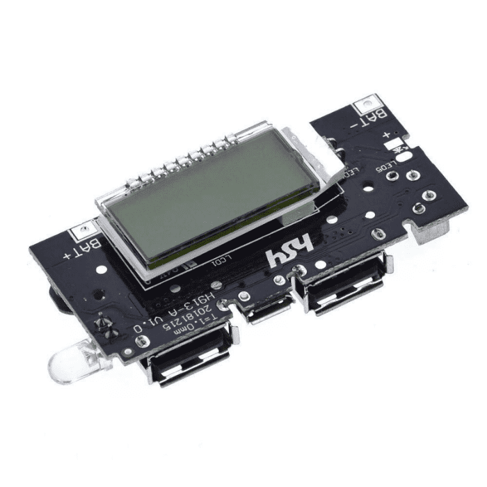 Dual USB 5V 1A 2.1A PCB Power Module with LCD