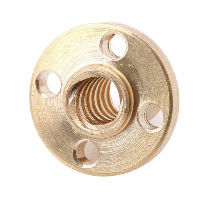 Iotcart 4 Start T Type Copper Nut - 2mm Pitch 8mm Lead - 3D Printer & CNC Compatible