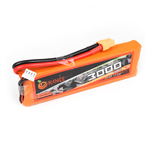 Buy 11.1V 3000mAh 3S 25C-60C LiPo Battery for Drones & RC - Orange