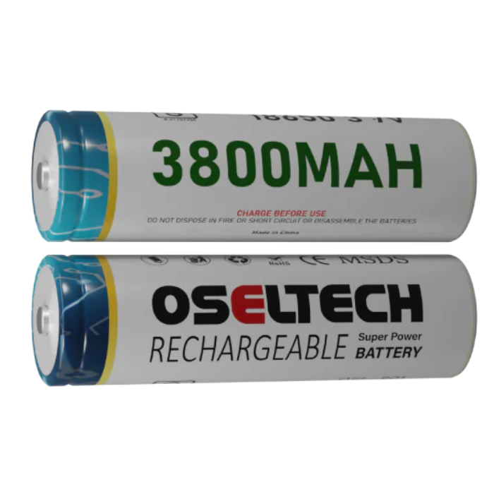 18650 3.7V 3800mAH Rechargeable Lithium Ion Battery with Header (Pack of 2)