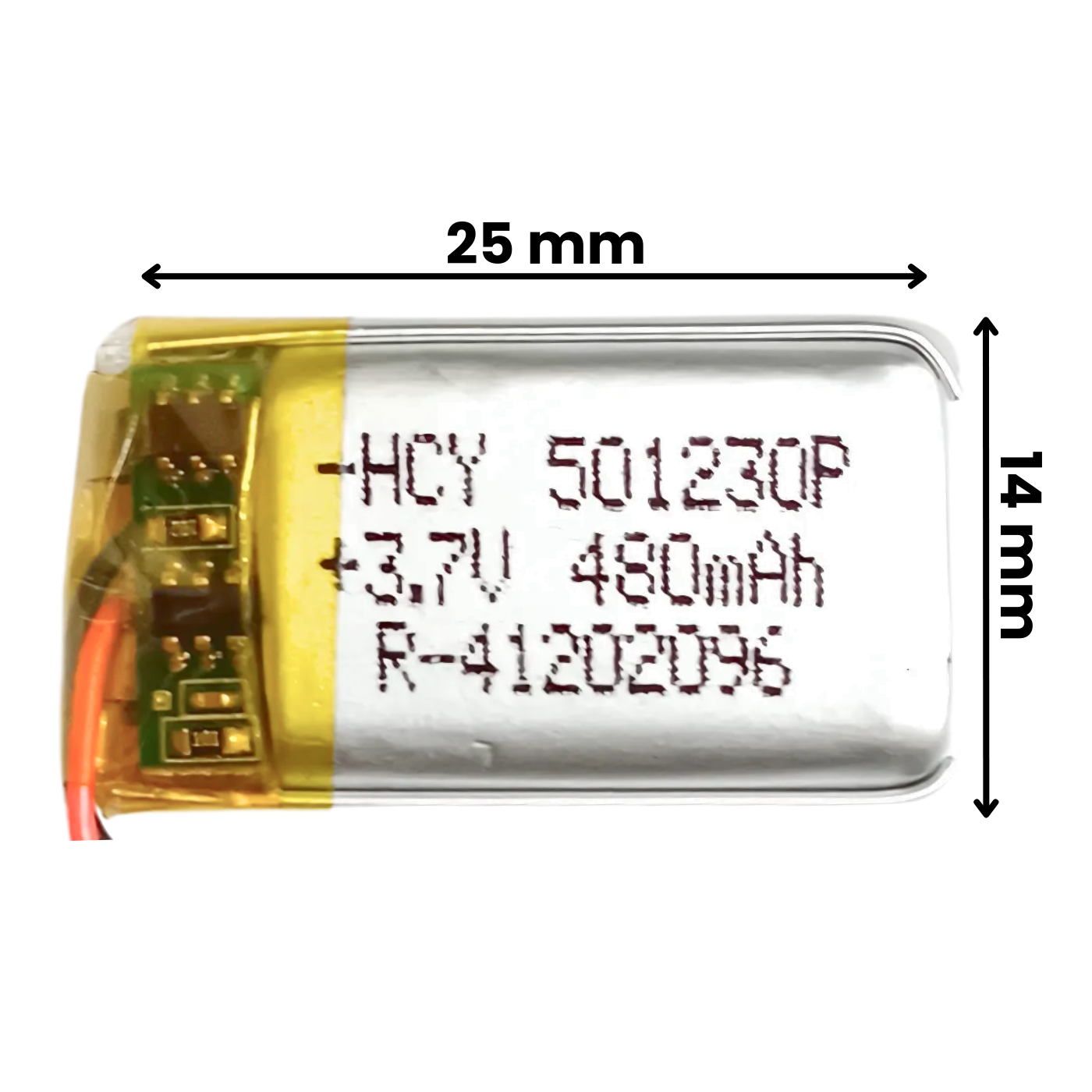 Witty Fox 480mAh Rechargeable 3.7v Lithium Polymer Battery