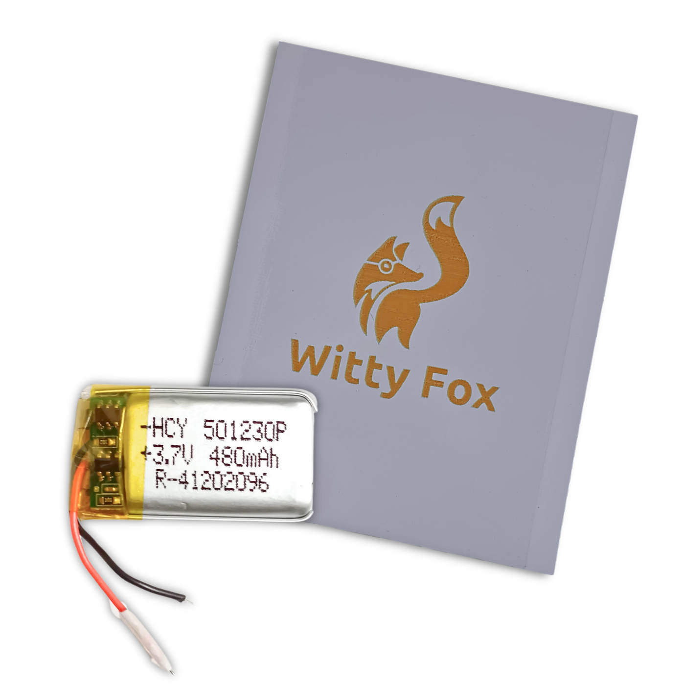 Witty Fox 480mAh Rechargeable 3.7v Lithium Polymer Battery