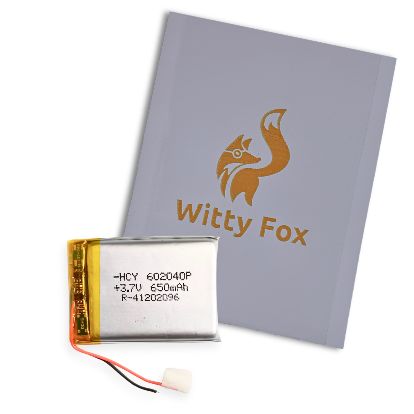 Witty Fox 650mAh Rechargeable 3.7v LiPo Battery