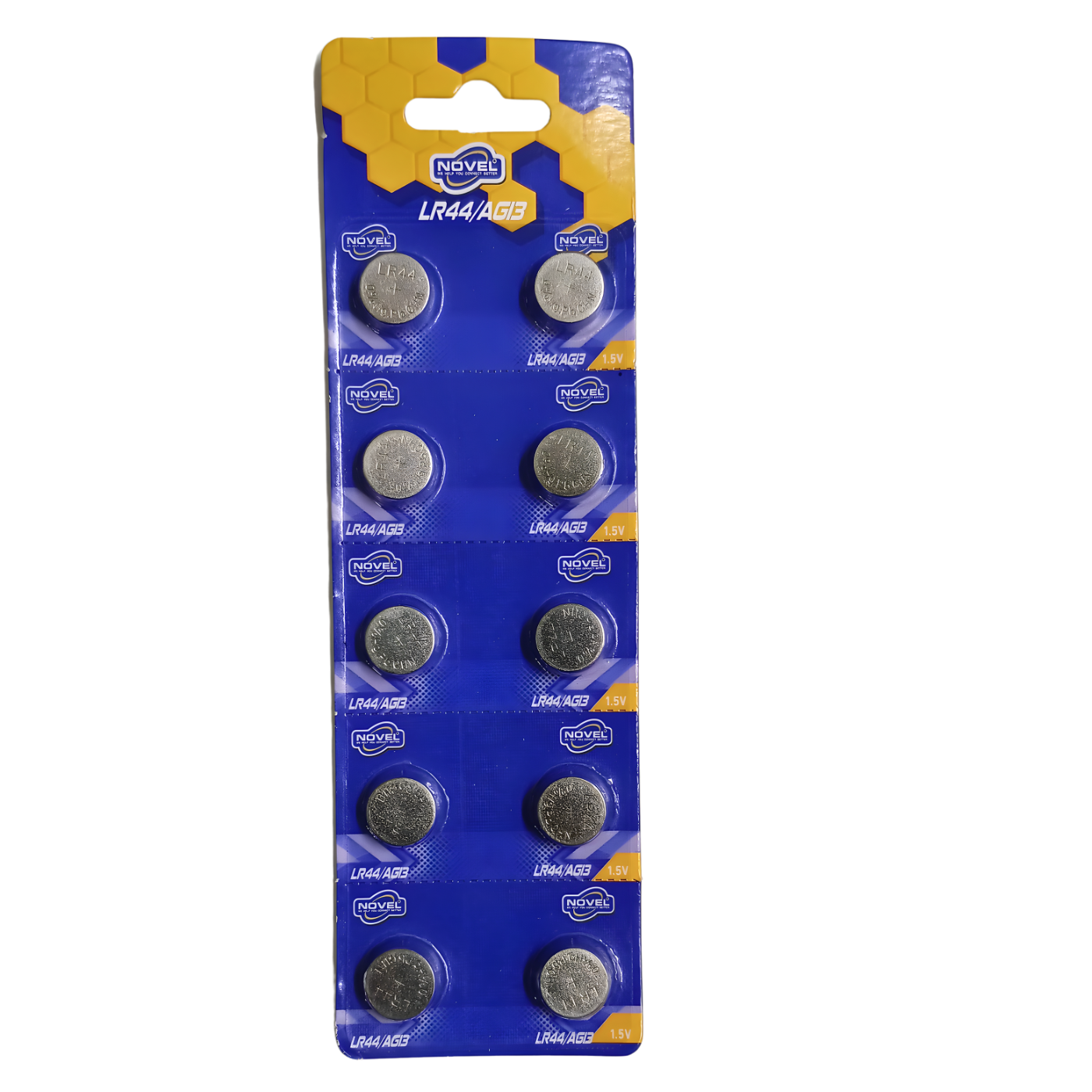 NOVEL LR44/AG13 1.5V Button Cell (PACK OF 10)