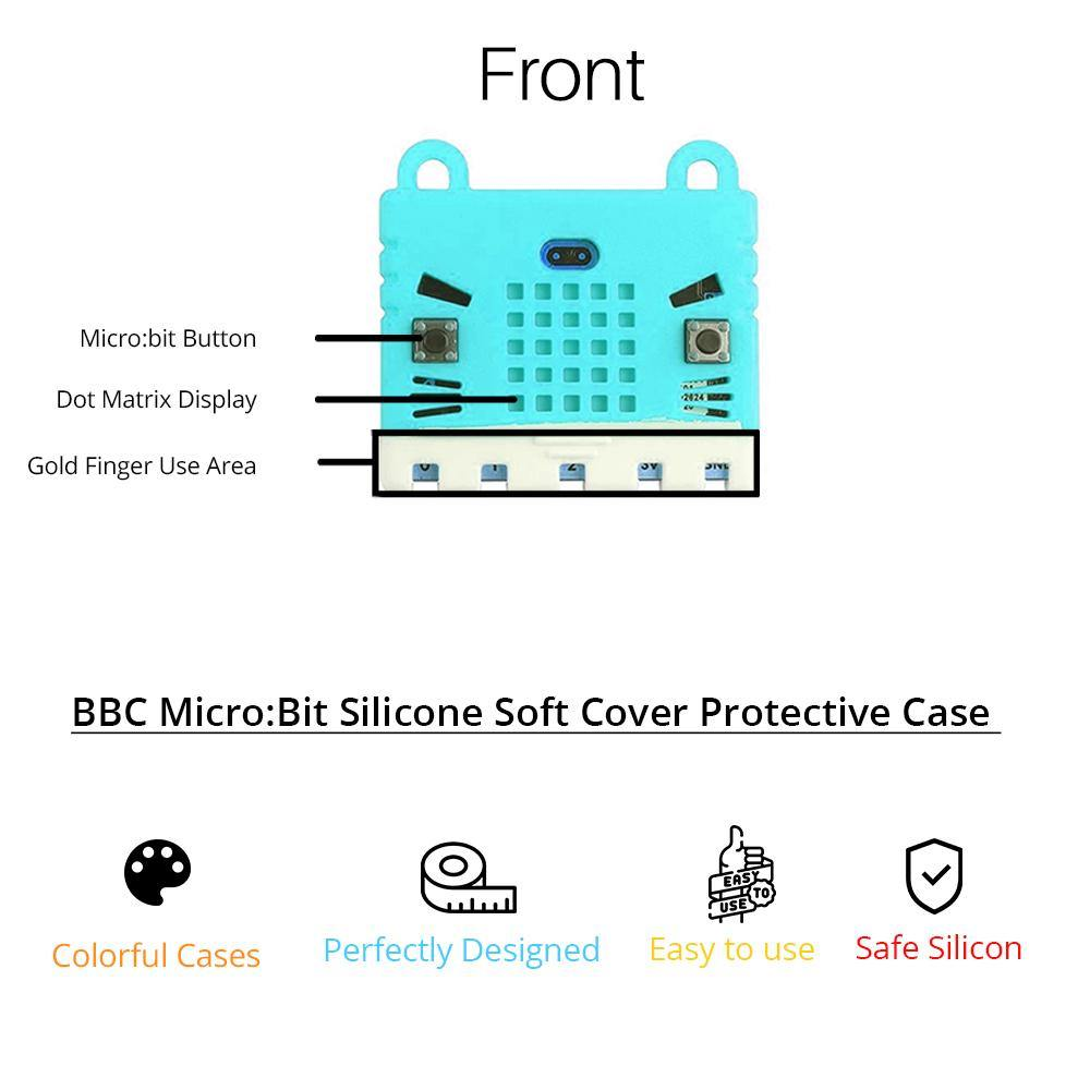 BBC Micro:Bit Silicone Soft Cover Protective Case (Light Blue) for Micro:Bit V1 & V2