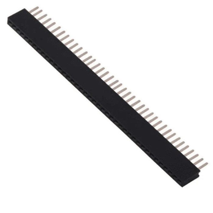 40x1 Pin 2.54mm Straight Female Pin Berg Strip (Pack of 50)