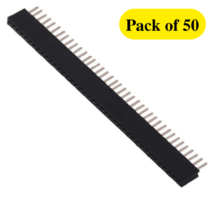 Iotcart SES-P-1583 40x1 Pin 2.54mm Female Berg Strip (50Pcs) - Buy Online in India