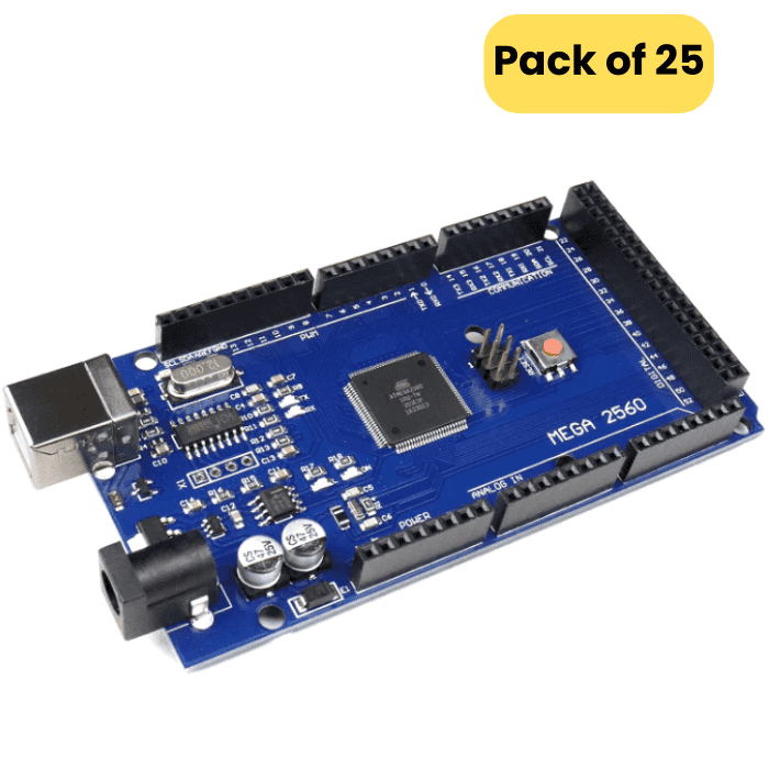 Arduino MEGA 2560 R3 ATmega2560 Microcontroller Board - Pack of 25