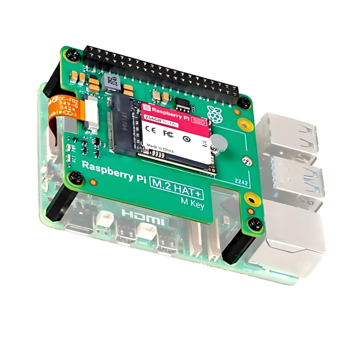 Official Raspberry Pi SSD Kit 256GB NVMe M.2 HAT+ - Boost Raspberry Pi 5 Performance