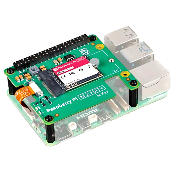 Official Raspberry Pi SSD Kit 256GB NVMe M.2 HAT+ - Boost Raspberry Pi 5 Performance