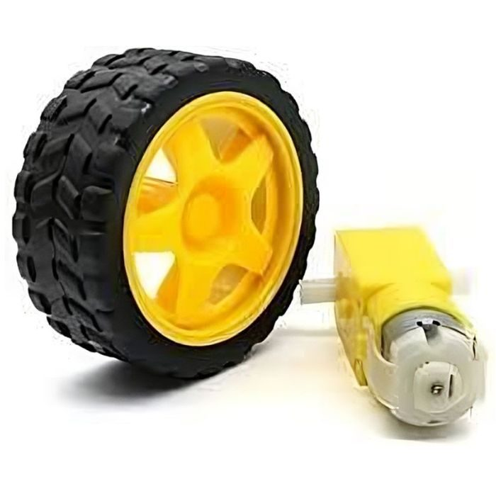 300 RPM Dual Shaft BO Motor + Wheel (2 pcs)