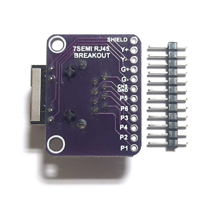 MagJack RJ45 Ethernet Connector Breakout Board -7Semi