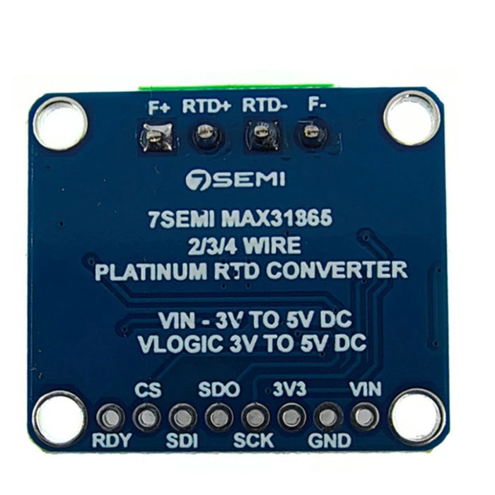 PT100 RTD 3-Wire Temperature Sensor Breakout Board with MAX31865 Amplifier - 7Semi