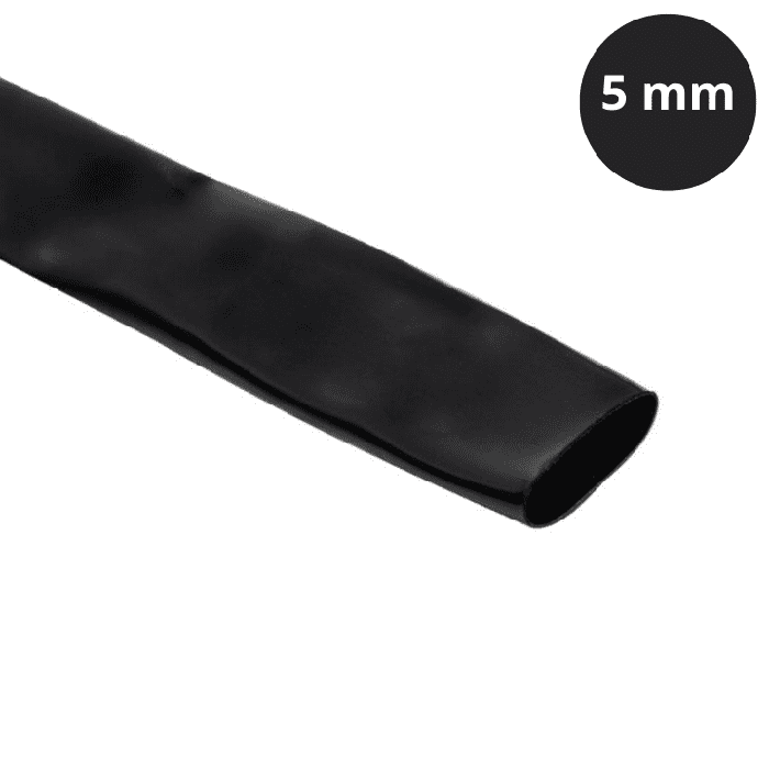 Iotcart 5mm Heat Shrink Tube Black 1M - Electrical Insulation