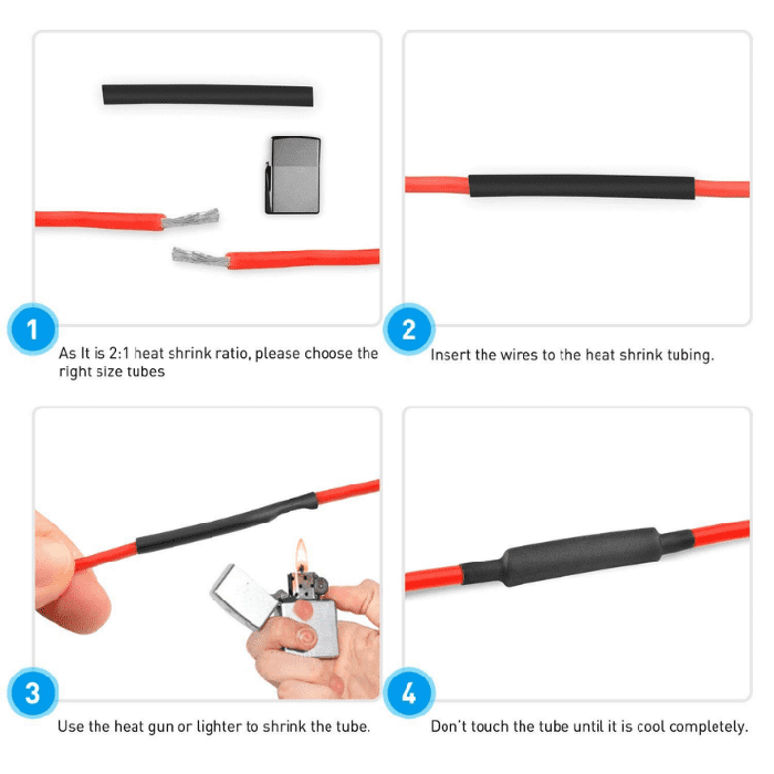 Iotcart 4mm Heat Shrink Tube 2:1 Ratio 1m - Wire Insulation