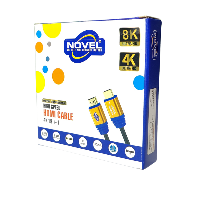 NOVEL SES-P-1803 8K@30Hz HDMI 2.1 Cable 1.5m - Ultra HD for Gaming & Streaming