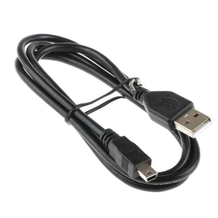 Mini USB Cable 1 Metre Nickel Plated - Arduino Nano Compatible