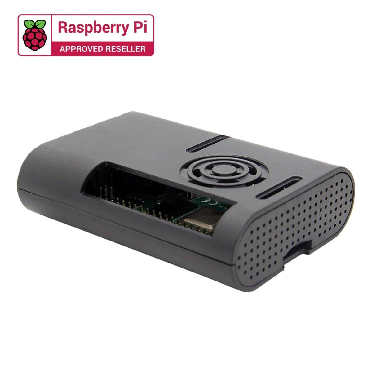 Raspberry Pi 4 ABS Black Case with Fan