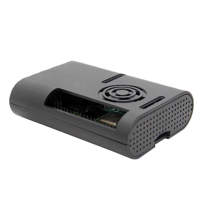 Raspberry Pi 4 ABS Black Case with Fan
