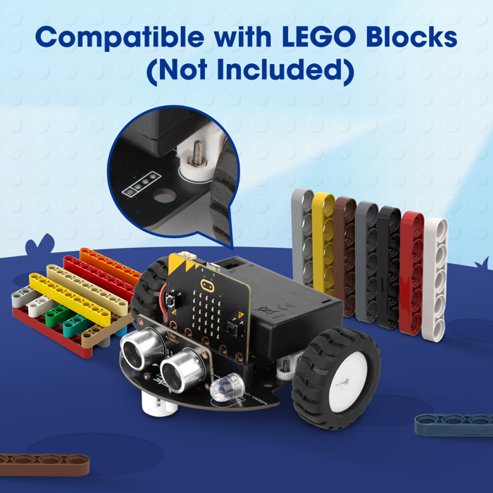 ACEBOTT TinkerBott Smart Car Starter Kit - BBC micro:bit V2 Compatible - STEM Robotics Kit