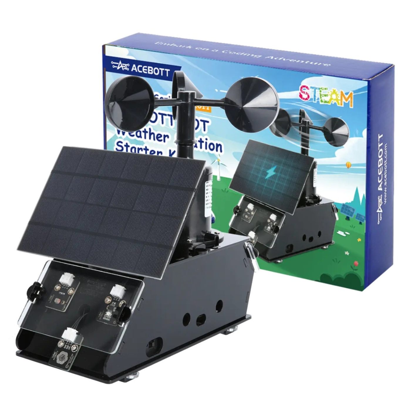 ACEBOTT ESP32 IOT Weather Station Starter STEM Kit Compatible with Arduino