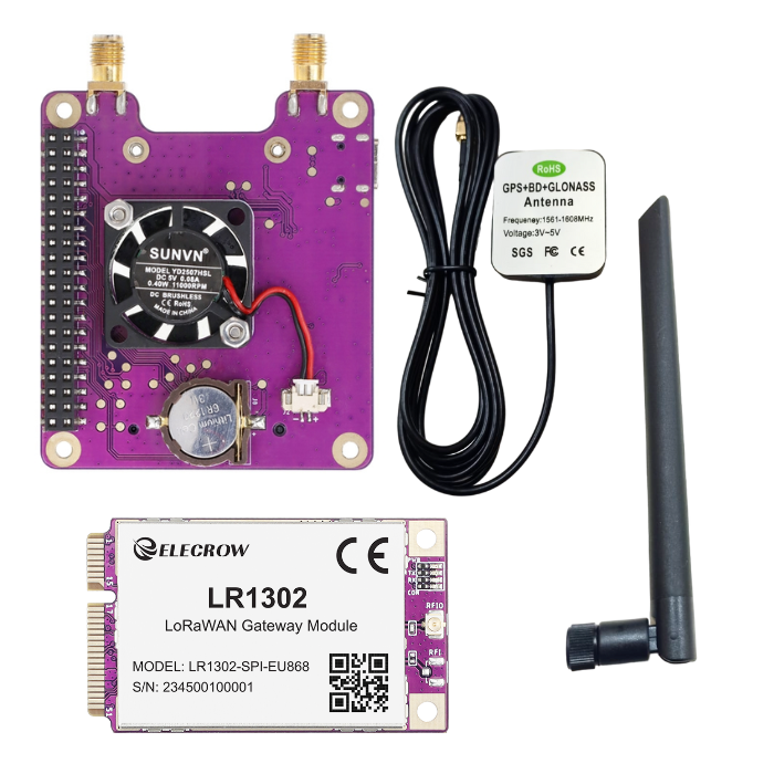 Iotcart LR1302 SX1302 8-Channel LoRaWAN Gateway Module EU868 - IoT Long Range Communication