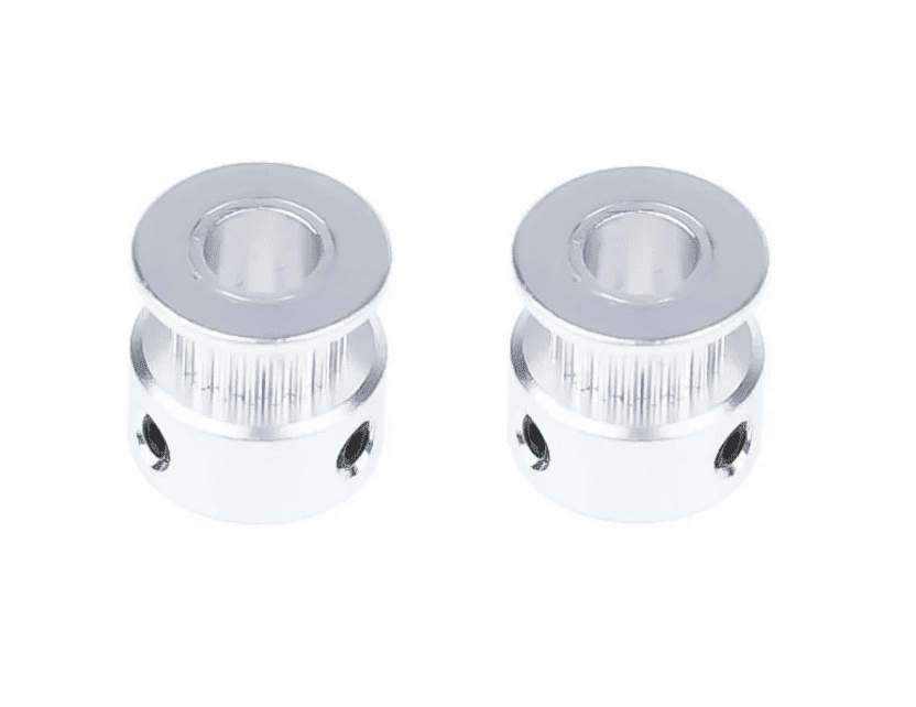 Aluminum GT2 Timing Pulley 20 Tooth 8mm Bore For 6.35mm Belt 2Pcs