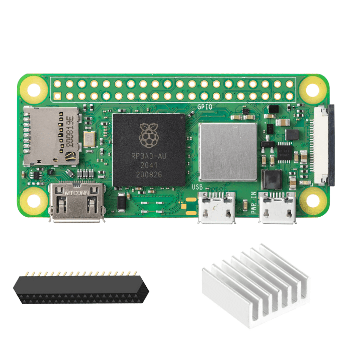 RASPBERRY PI ZERO 2W WITH ALUMINIUM HEATSINK AND 20X2 HEADER
