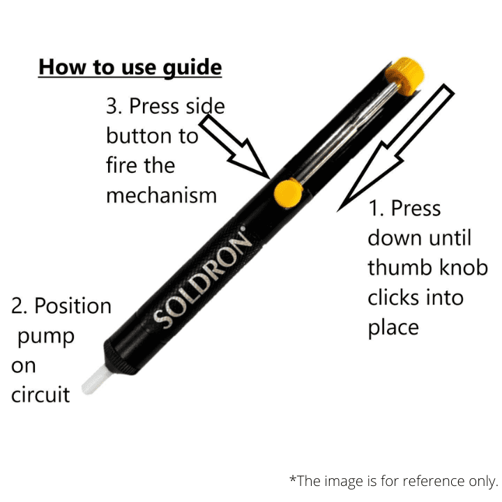 Soldron High Quality Black Aluminium Body Desoldering Pump