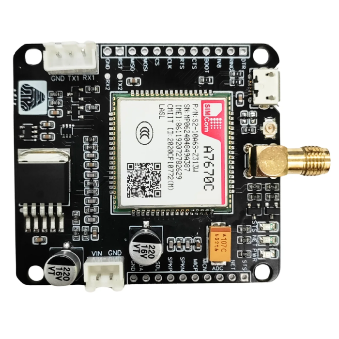 SIM A7670C 4G LTE Development Board with 4G Antenna