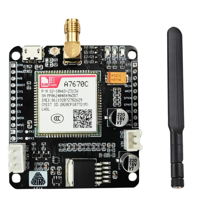 SIM A7670C 4G LTE Development Board with 4G Antenna