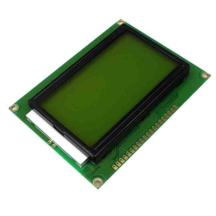 128x64 Graphic LCD -Yellow Backlight