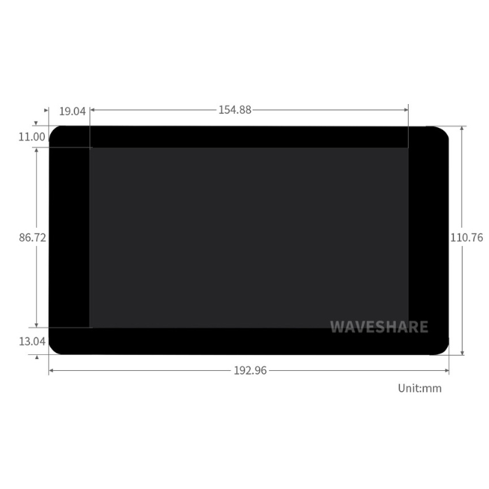 Waveshare 7inch DSI Capacitive Touch IPS Display 1024×600 for Raspberry Pi