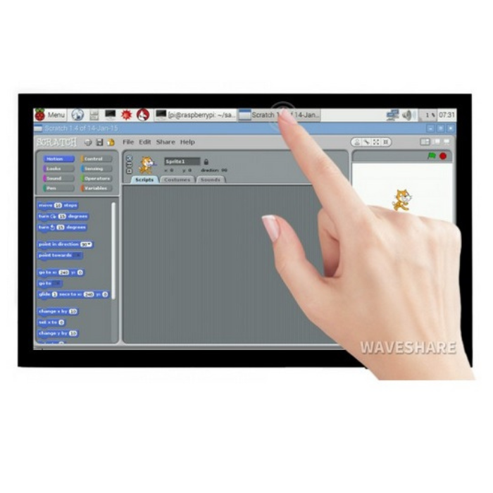 Waveshare 10.1inch HDMI Capacitive Touch Screen LCD (E) 1024×600 - Raspberry Pi Compatible