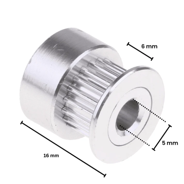 GT2 6mm Belt Width 20 Teeth 5mm Bore Timing Pulley - 3D Printer & CNC Use
