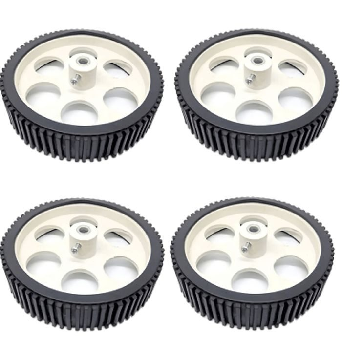 4 pieces 10 X 2 Cm Gear Motor Robot Wheel & 4 pieces 200 RPM Gear Motor