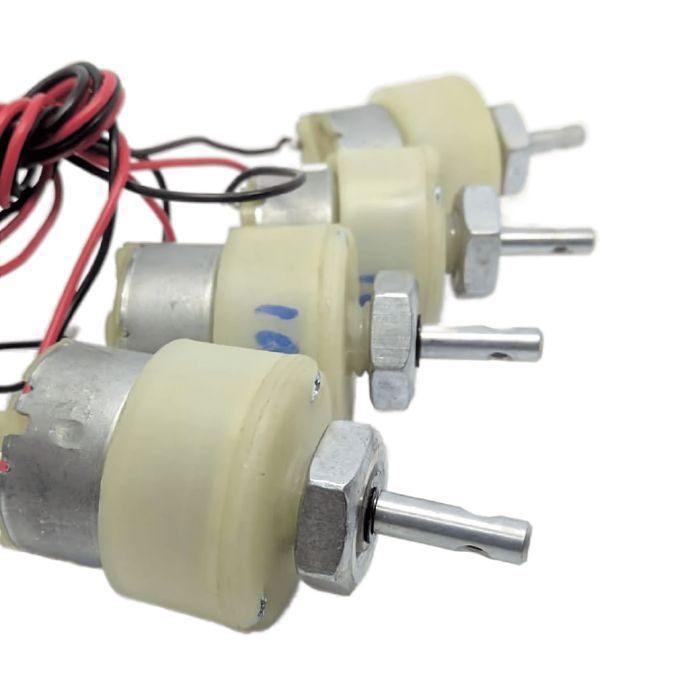 Buy 4x 200RPM 12V DC Gear Motors with 7x2cm Robot Wheels - Iotcart