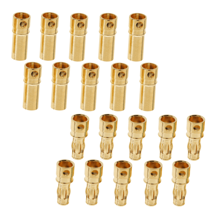 Iotcart 3.5mm Male Female Banana Plug Bullet Connector (Pack of 10) - RC & Lab Use